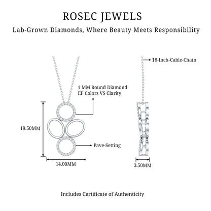 Certified Diamond Contemporary Necklace For Her