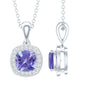 Real 1.2 Carat Tanzanite Bridal Necklace with Silver Chain