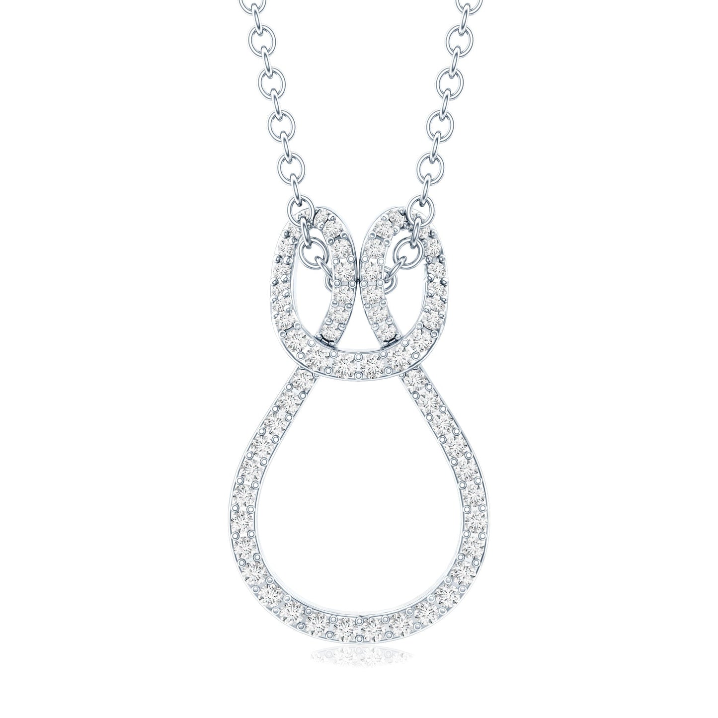 Certified Lab Grown Diamond Infinity Love Knot Necklace For Her