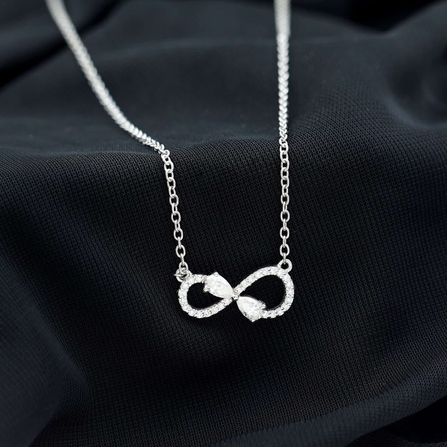 Certified Moissanite Forever Symbol Necklace for Women