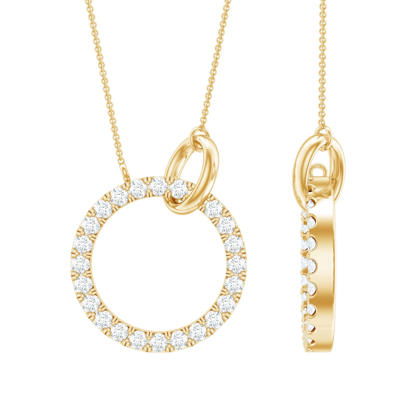 Natural Diamond Eternity Necklace for Women