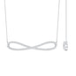 Diamond Sideway Infinity Pendant Necklace