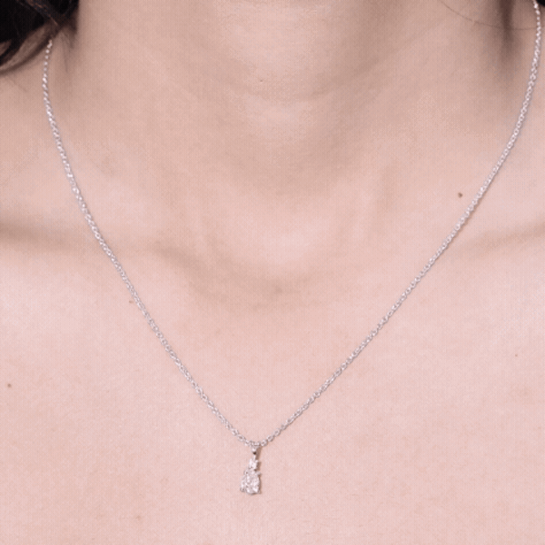 0.3 Carat Lab Grown Diamond Teardrop Pendant Necklace