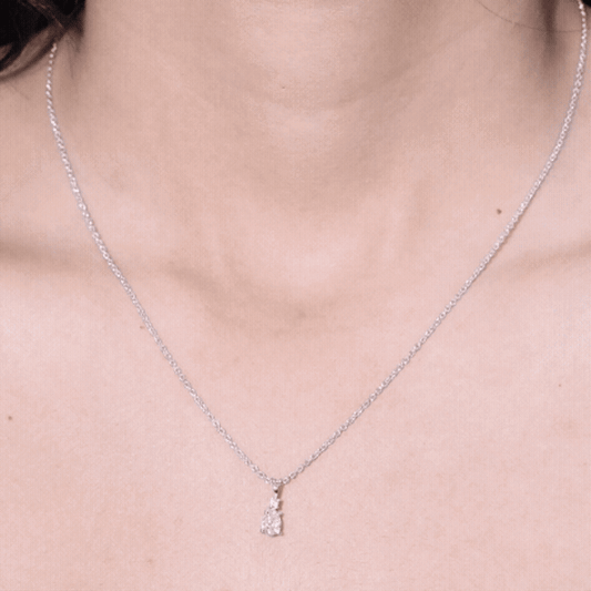 0.3 Carat Lab Grown Diamond Teardrop Pendant Necklace