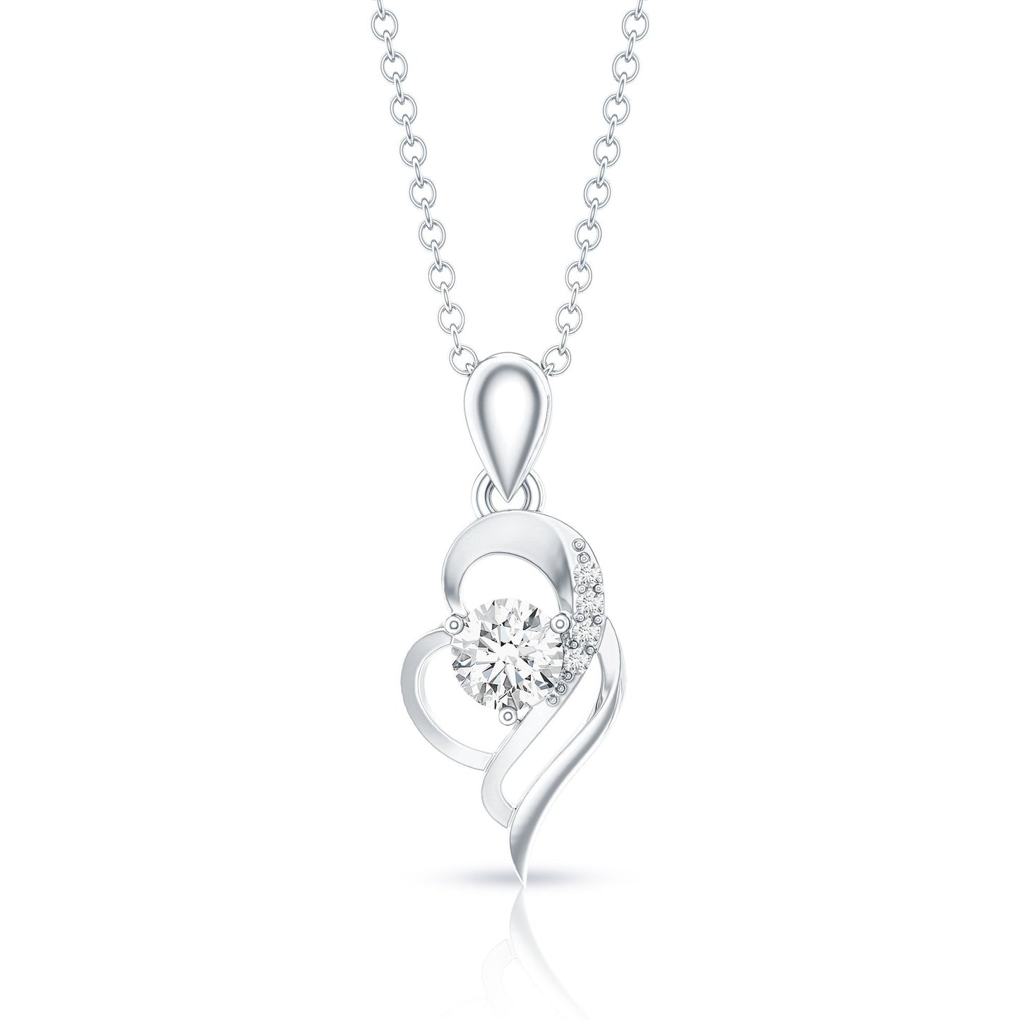 Heart Necklace with Lab Grown Diamond