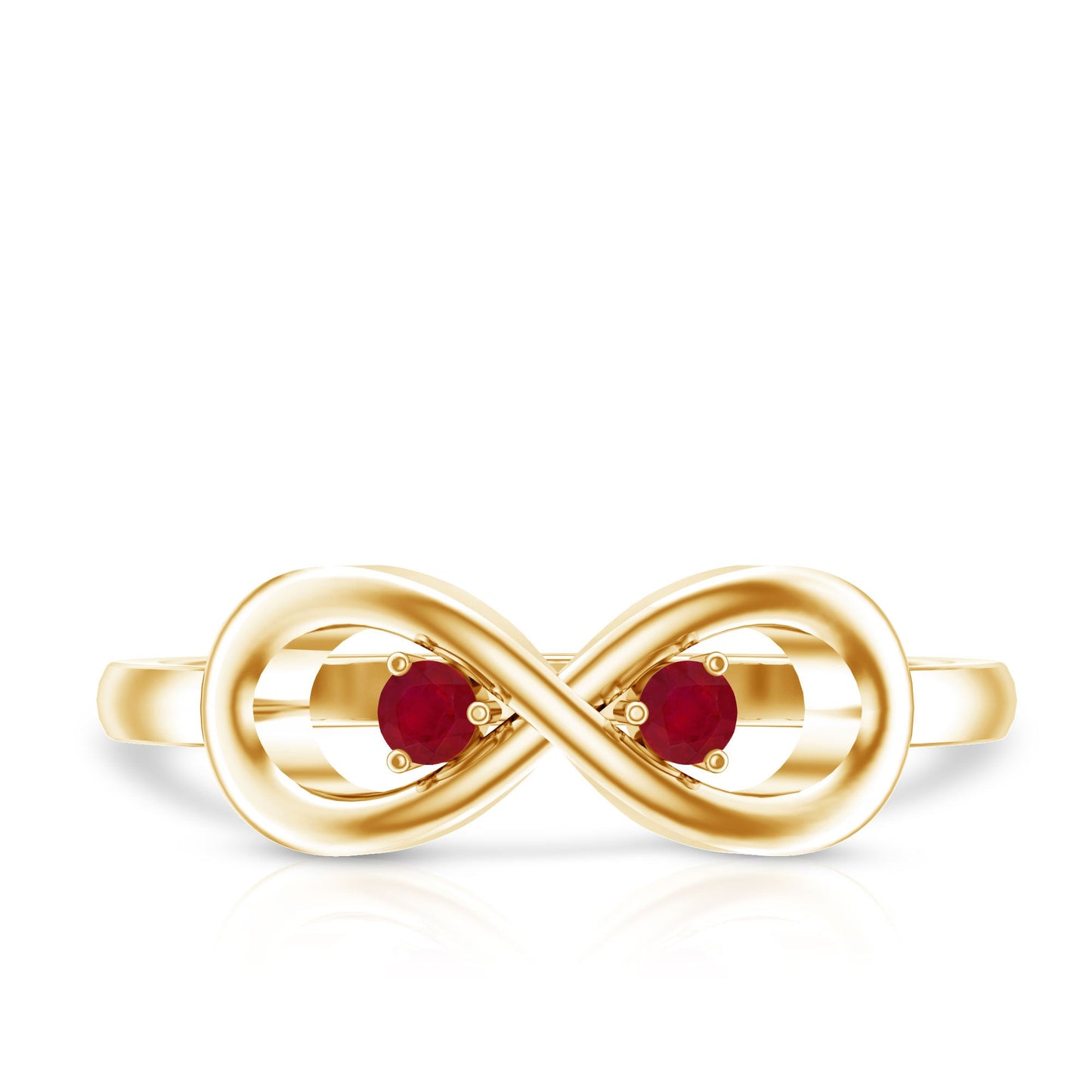 Natural Ruby Infinity Promise Ring for Women