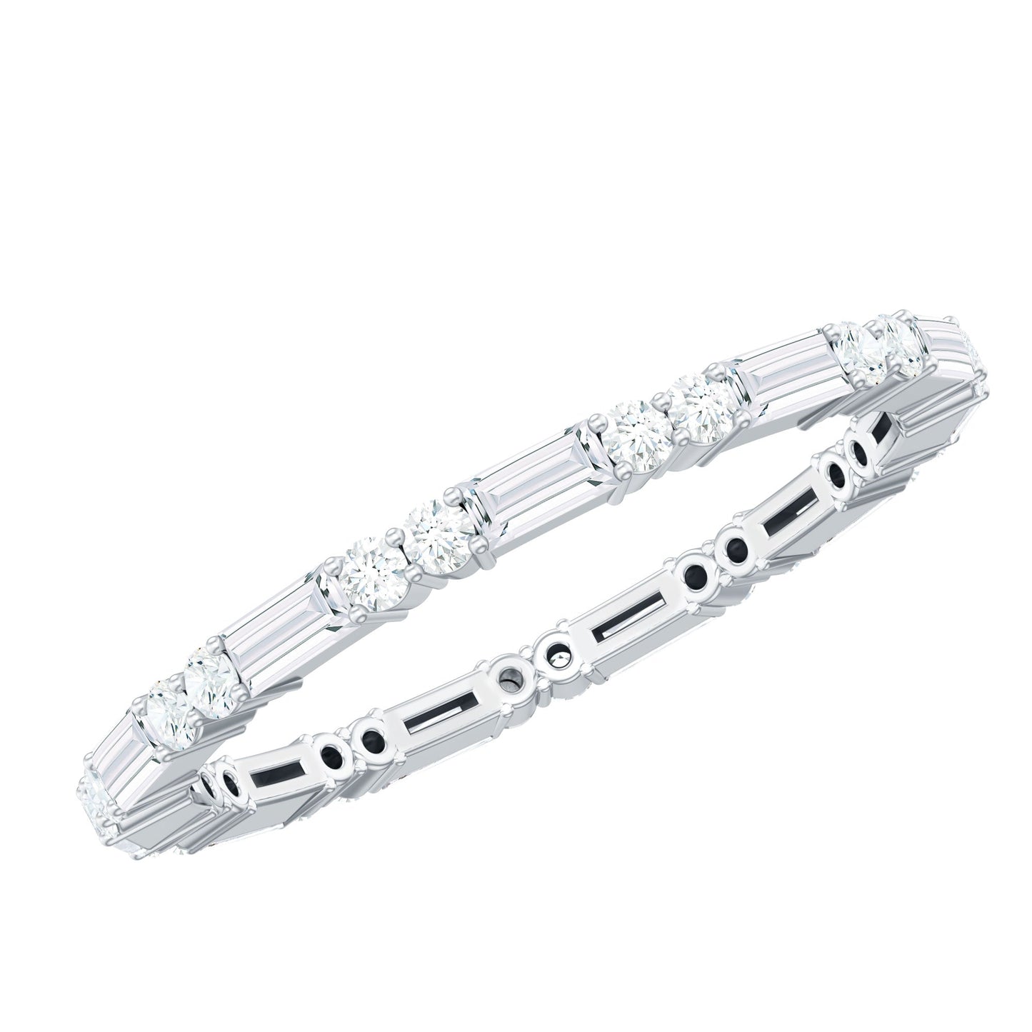 Certified Moissanite Stackable Enhancer Ring