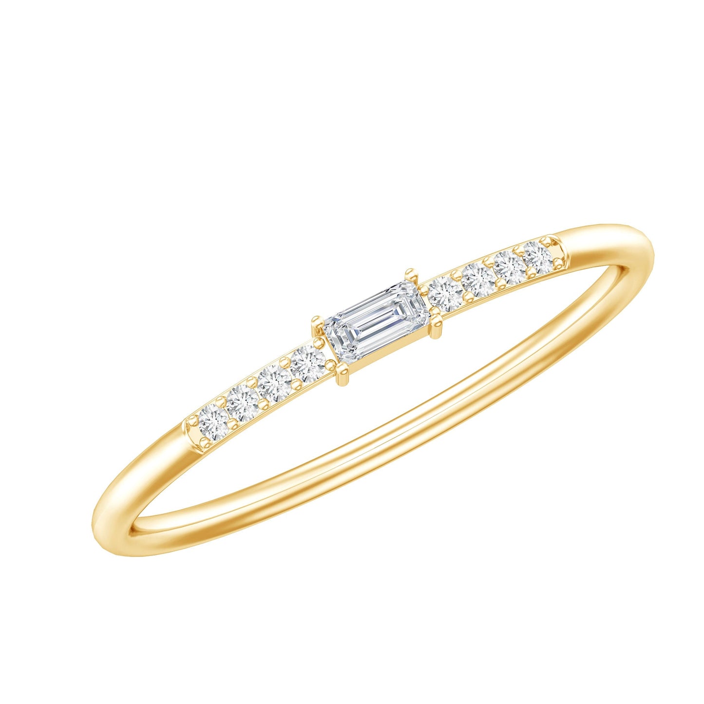 Moissanite Minimalist Stackable Promise Ring