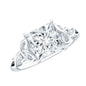 3 Carat Princess Cut Moissanite Solitaire Engagement Celtic Ring