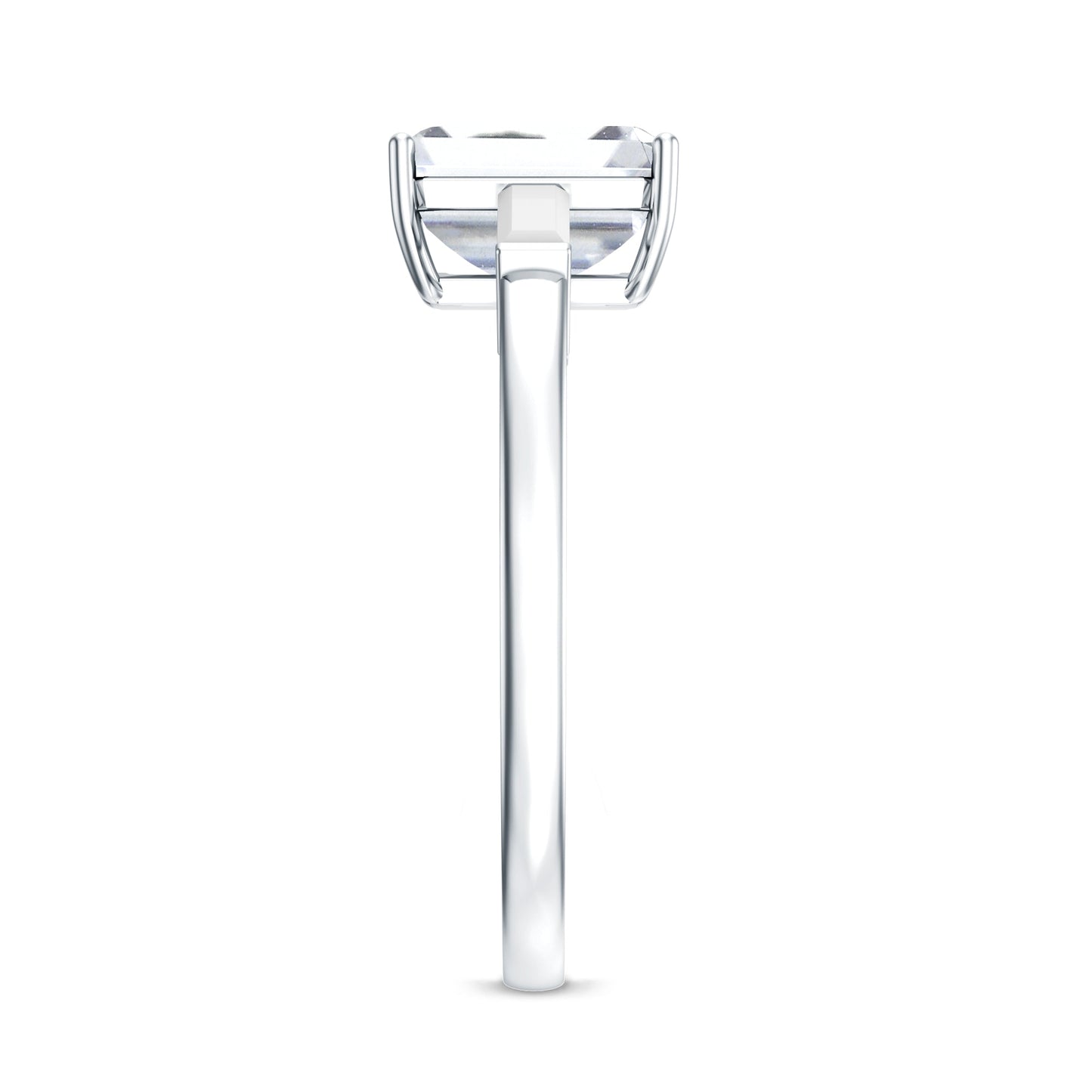 1.8 Carat Lab Grown Diamond Emerald Cut Engagement Ring