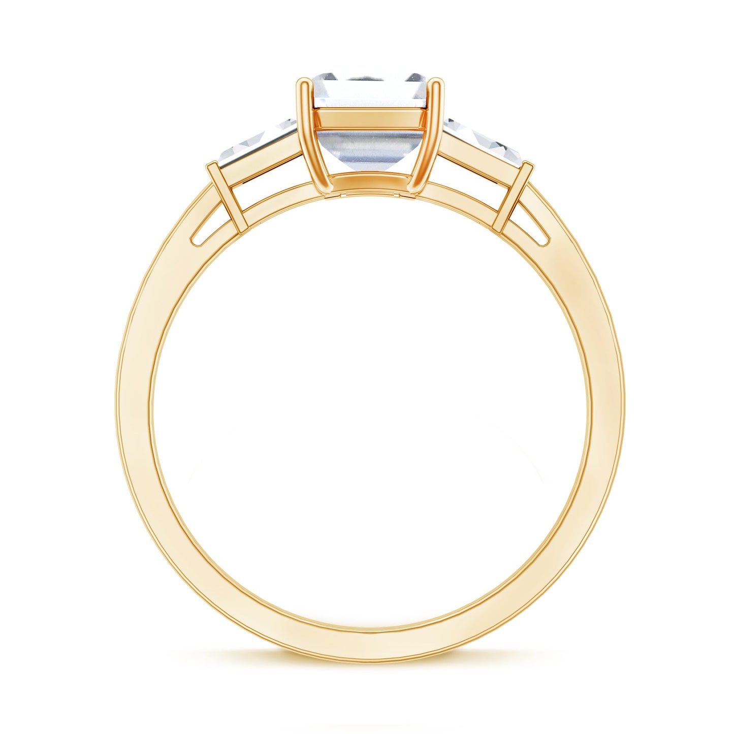 1.8 Carat Lab Grown Diamond Emerald Cut Engagement Ring