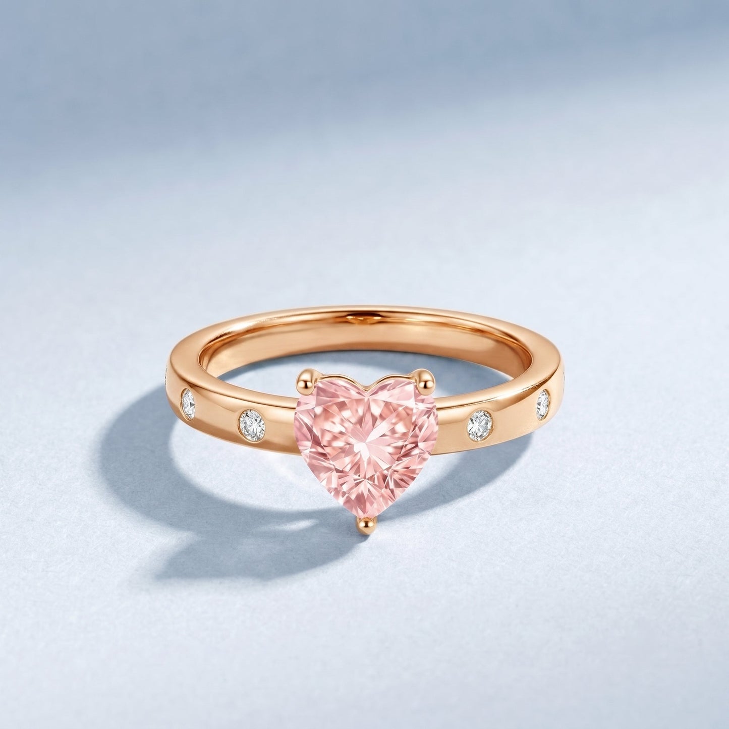 IGI Certified Solitaire Lab Grown Pink Diamond Engagement Ring for Women