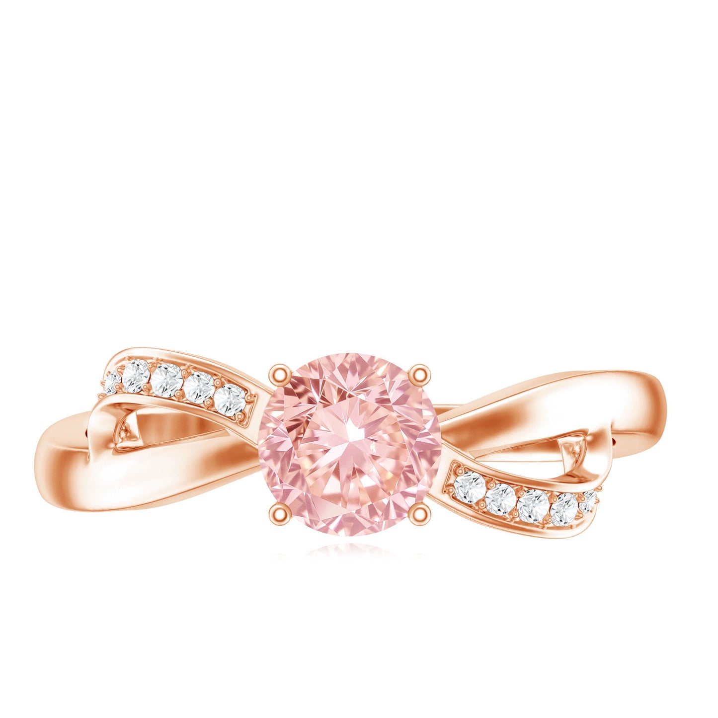 IGI Certified Lab Grown Pink Diamond Classic Engagement Ring