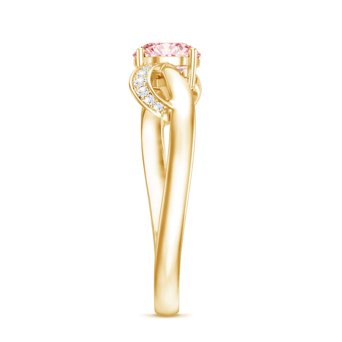 IGI Certified Lab Grown Pink Diamond Classic Engagement Ring