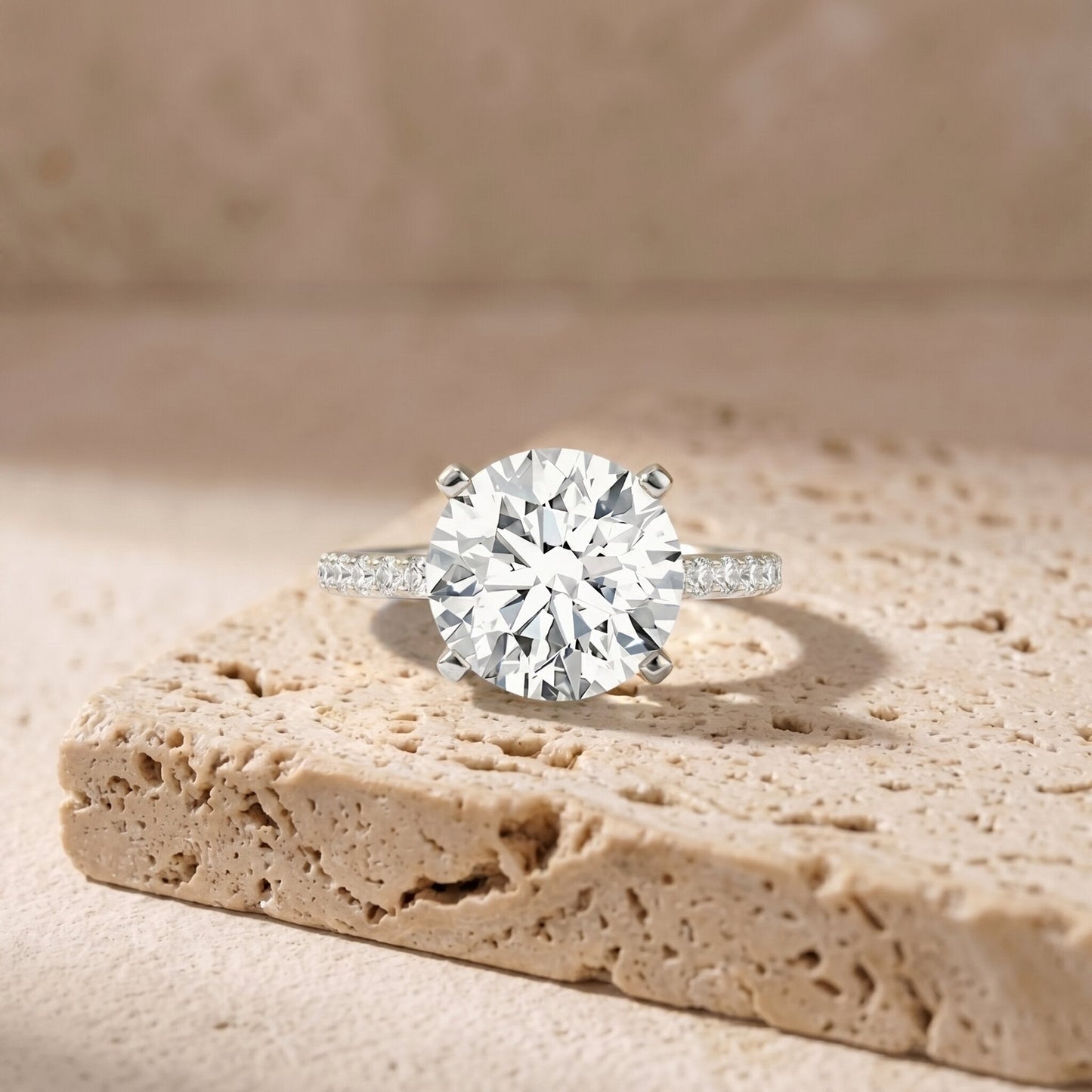 IGI Certified 3 Carat Lab Grown Diamond Statement Ring for Women