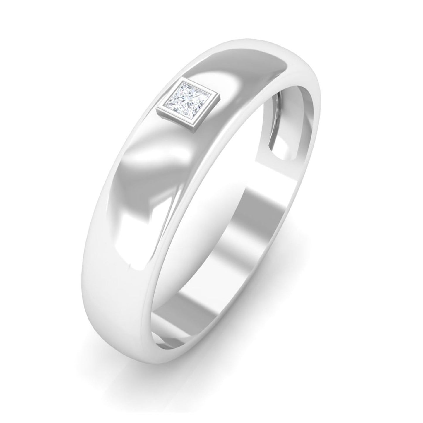 Natural Diamond Mens Wedding Band Ring