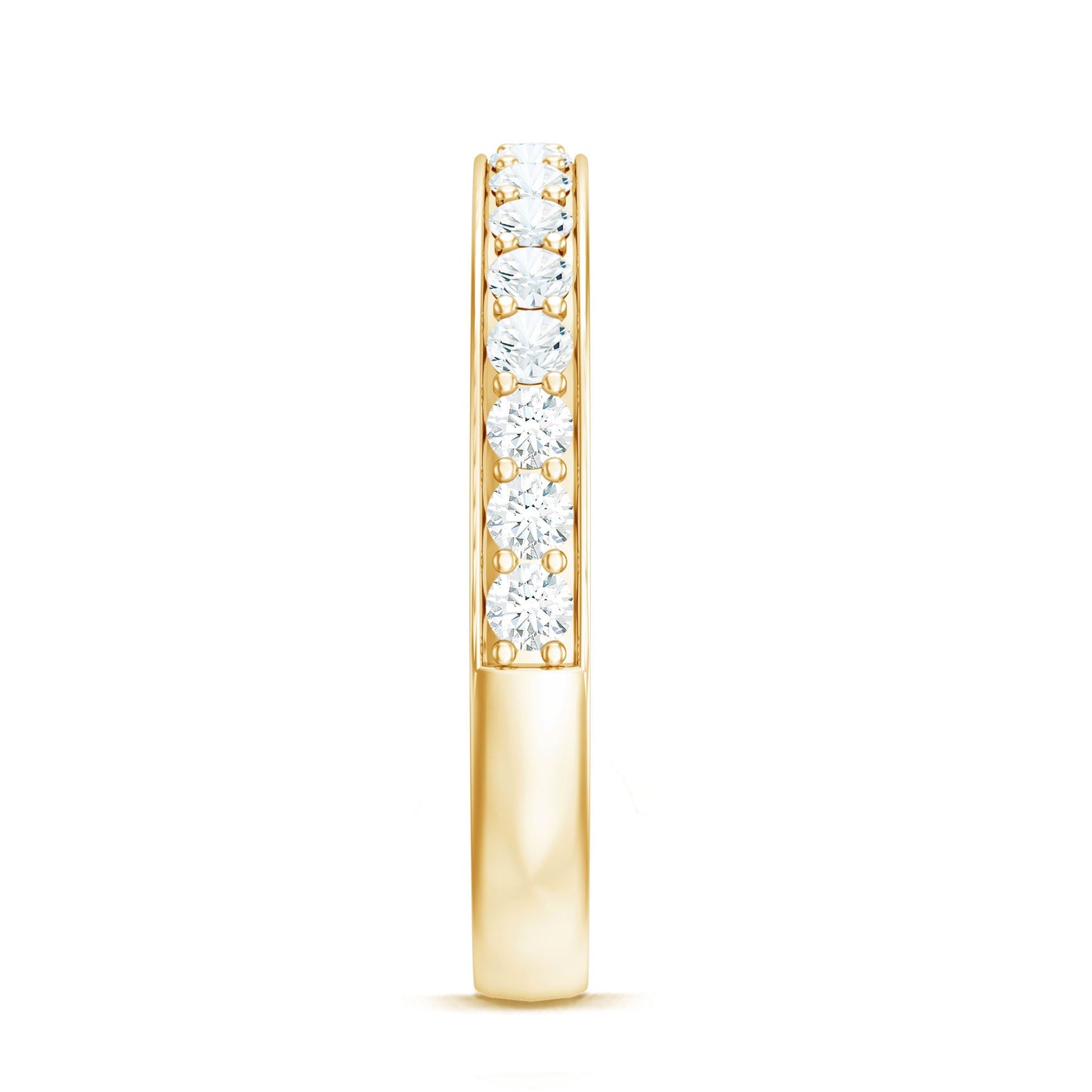 Certified Moissanite Half Eternity Ring