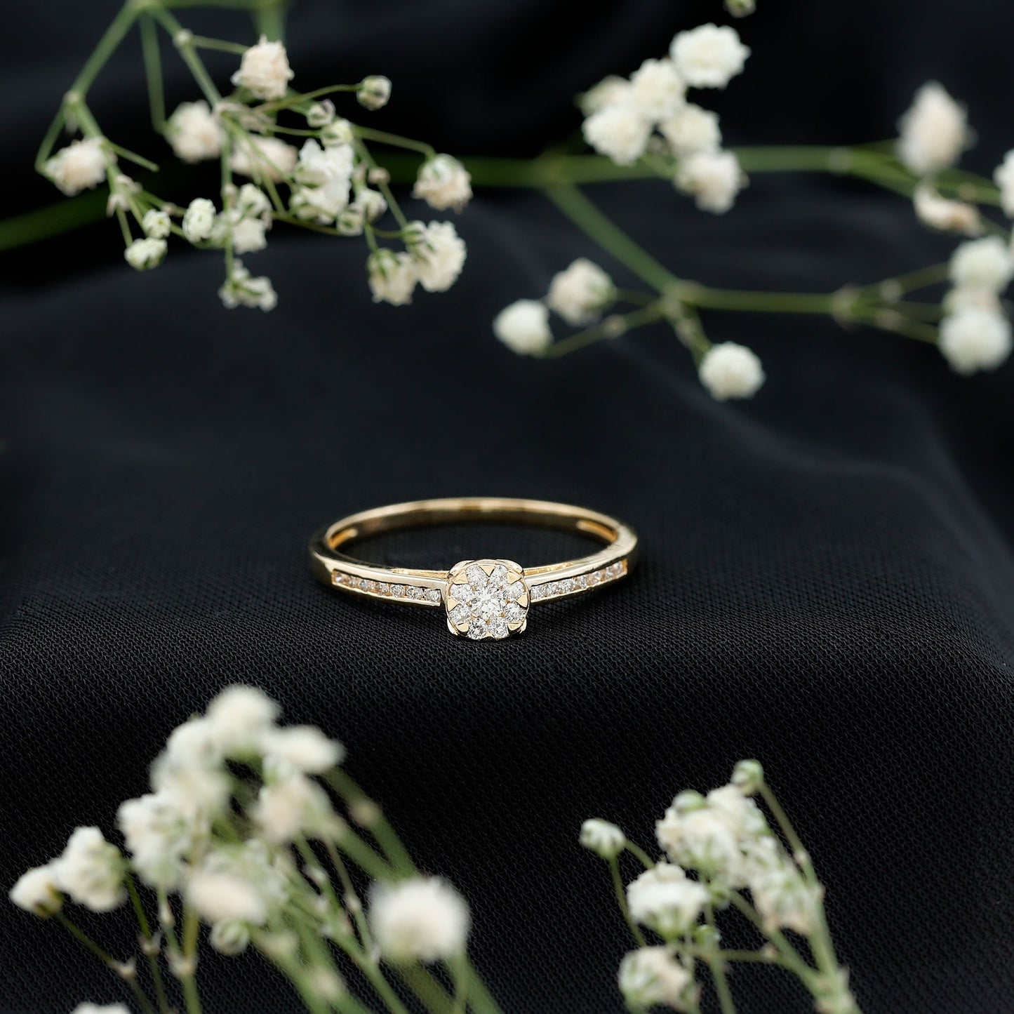 Illusion Set Diamond Engagement Ring