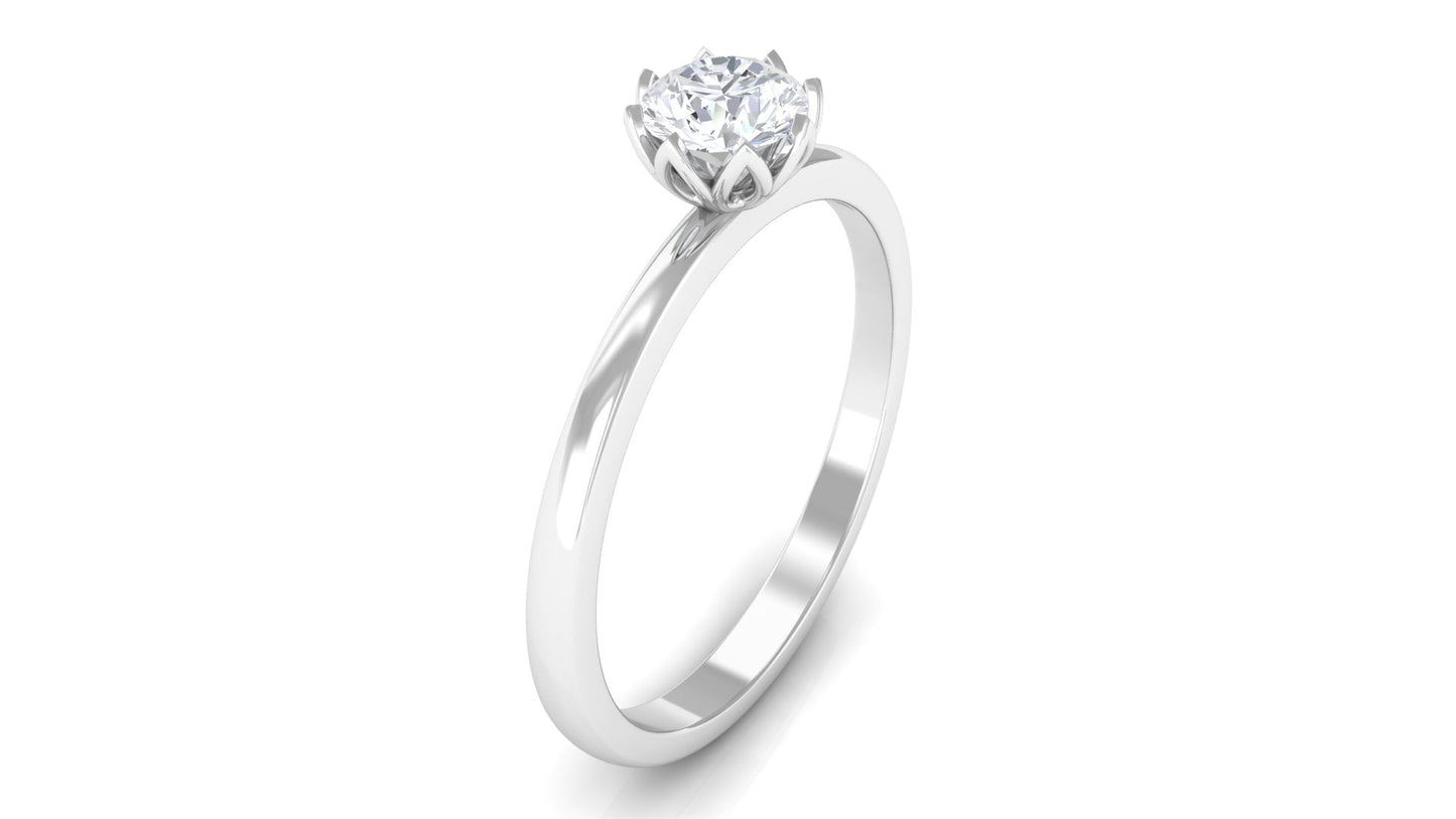 Natural Diamond Solitaire Promise Ring For Women