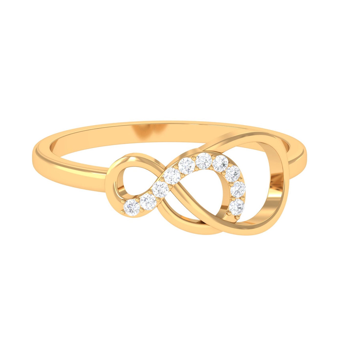 Natural Diamond Infinity Ring for Valentines Day