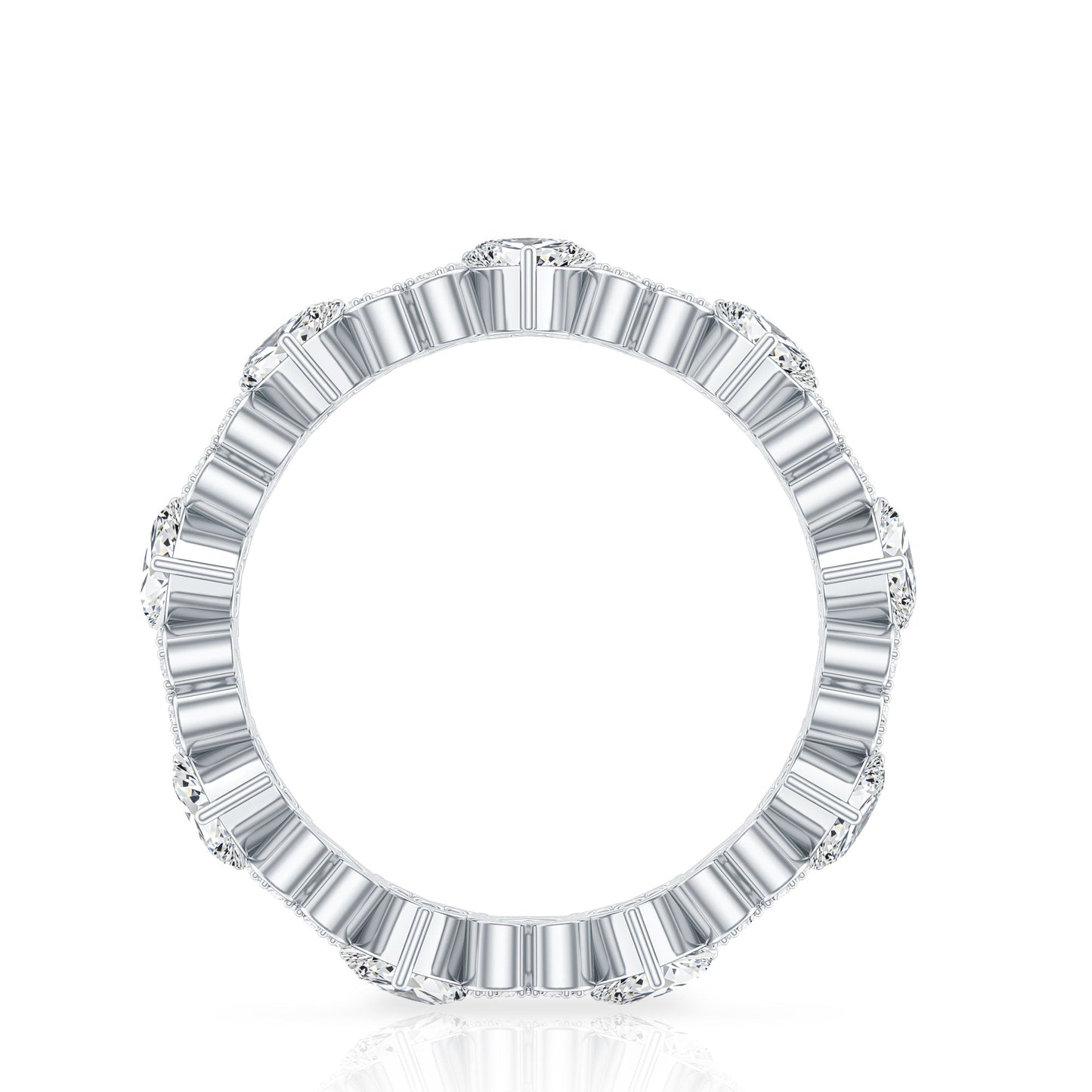Certified Lab Grown Diamond Heart Wedding Band