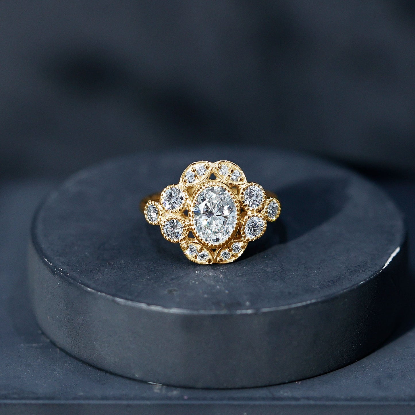 Certified Lab Grown Diamond Oval Engagement Ring