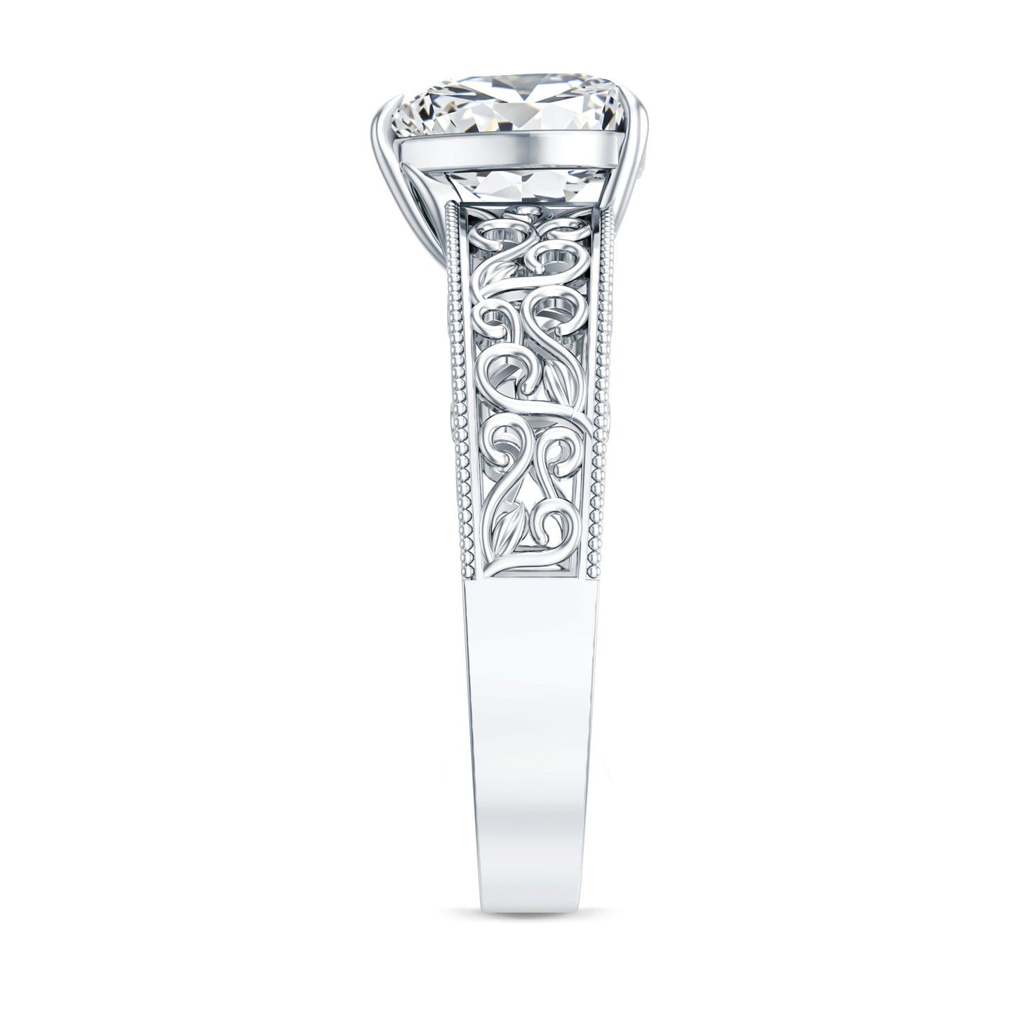 2 Carat Lab Grown Diamond Heart Engagement Ring