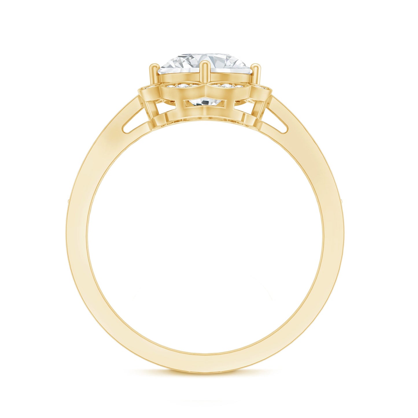 Certified 1.2 Carat Lab Grown Diamond Halo Engagement Ring