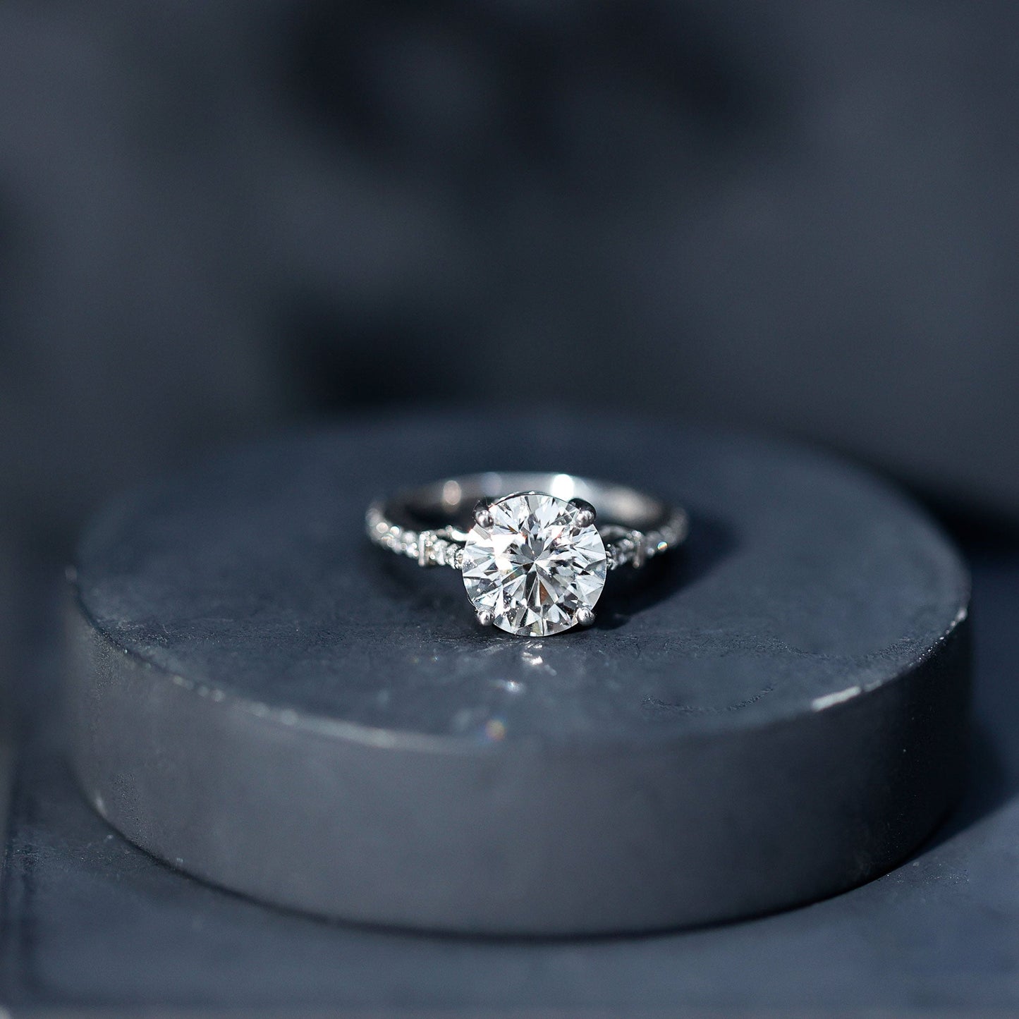 Certified 2 Carat Lab Grown Diamond Simple Engagement Ring