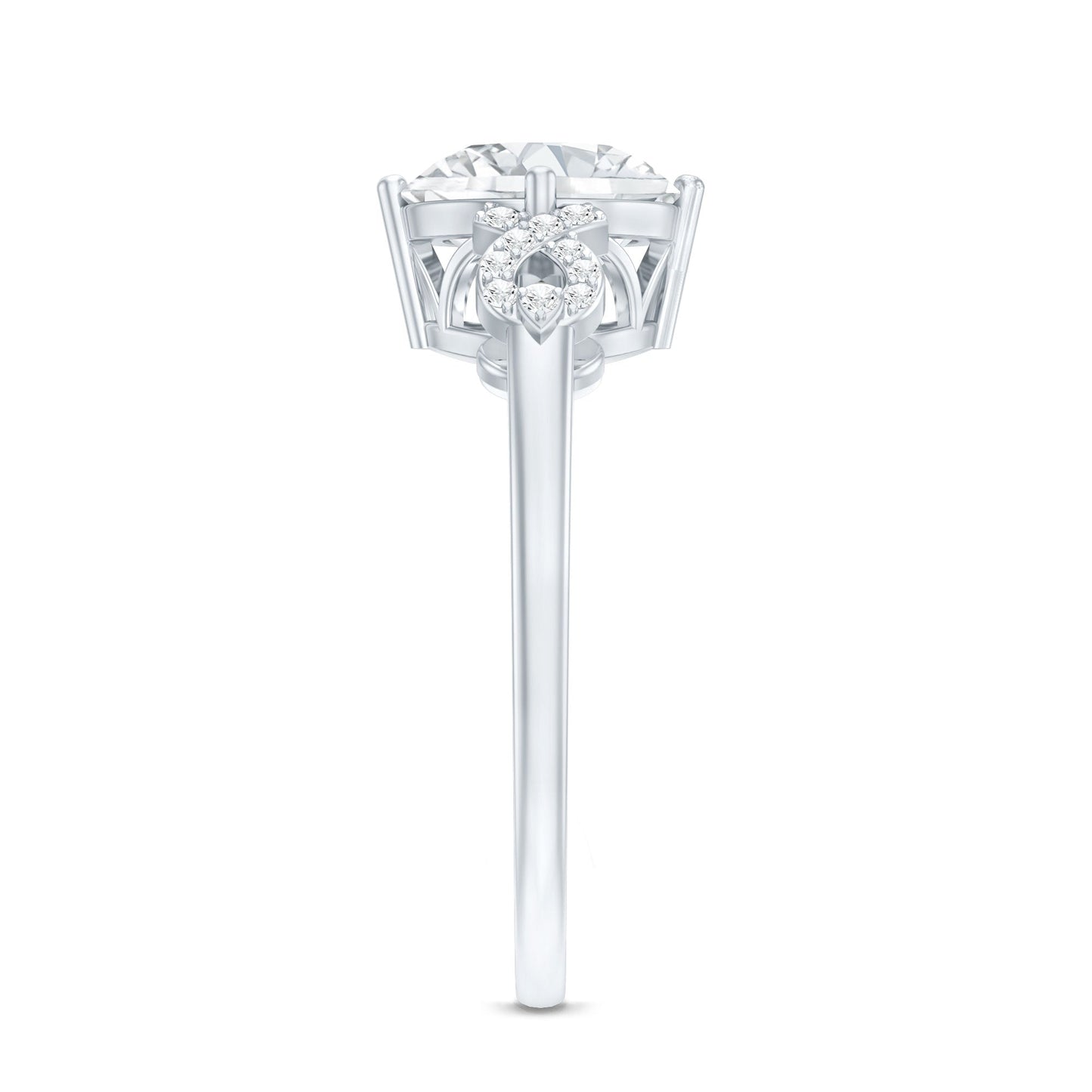 Certified 2 Carat Lab Grown Diamond Solitaire Engagement Ring