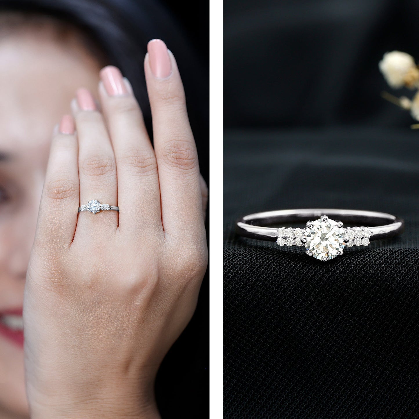 Certified 0.4 Carat Lab Grown Diamond Solitaire Promise Ring