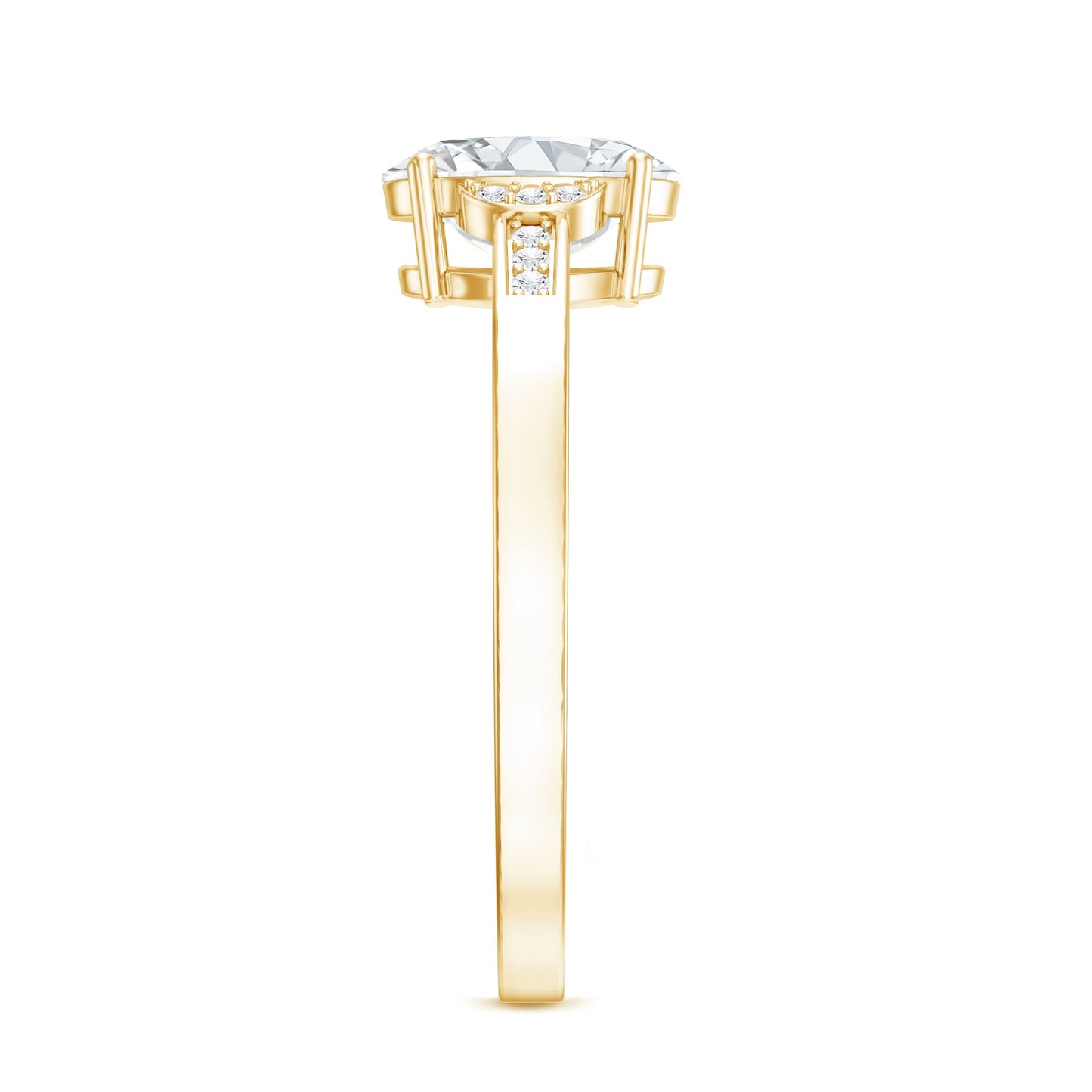 Certified 1.2 Carat Oval Lab Grown Diamond Solitaire Engagement Ring