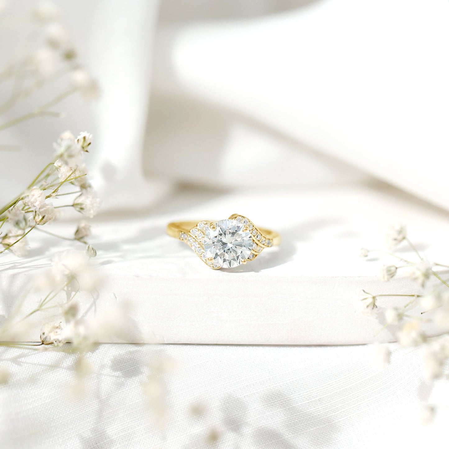 Certified 2 Carat Lab Grown Diamond Unique Engagement Ring