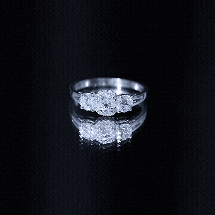 Certified Lab Grown Diamond Past Present Future Engagement Ring