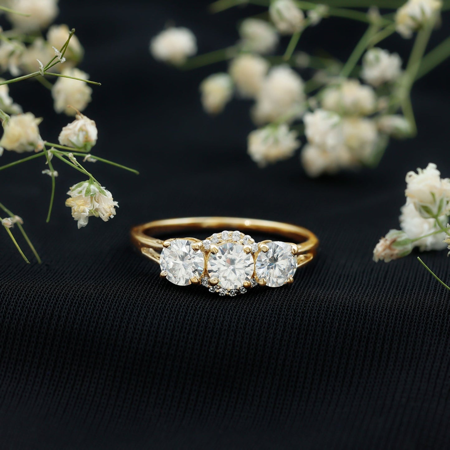 Certified Lab Grown Diamond Past Present Future Engagement Ring