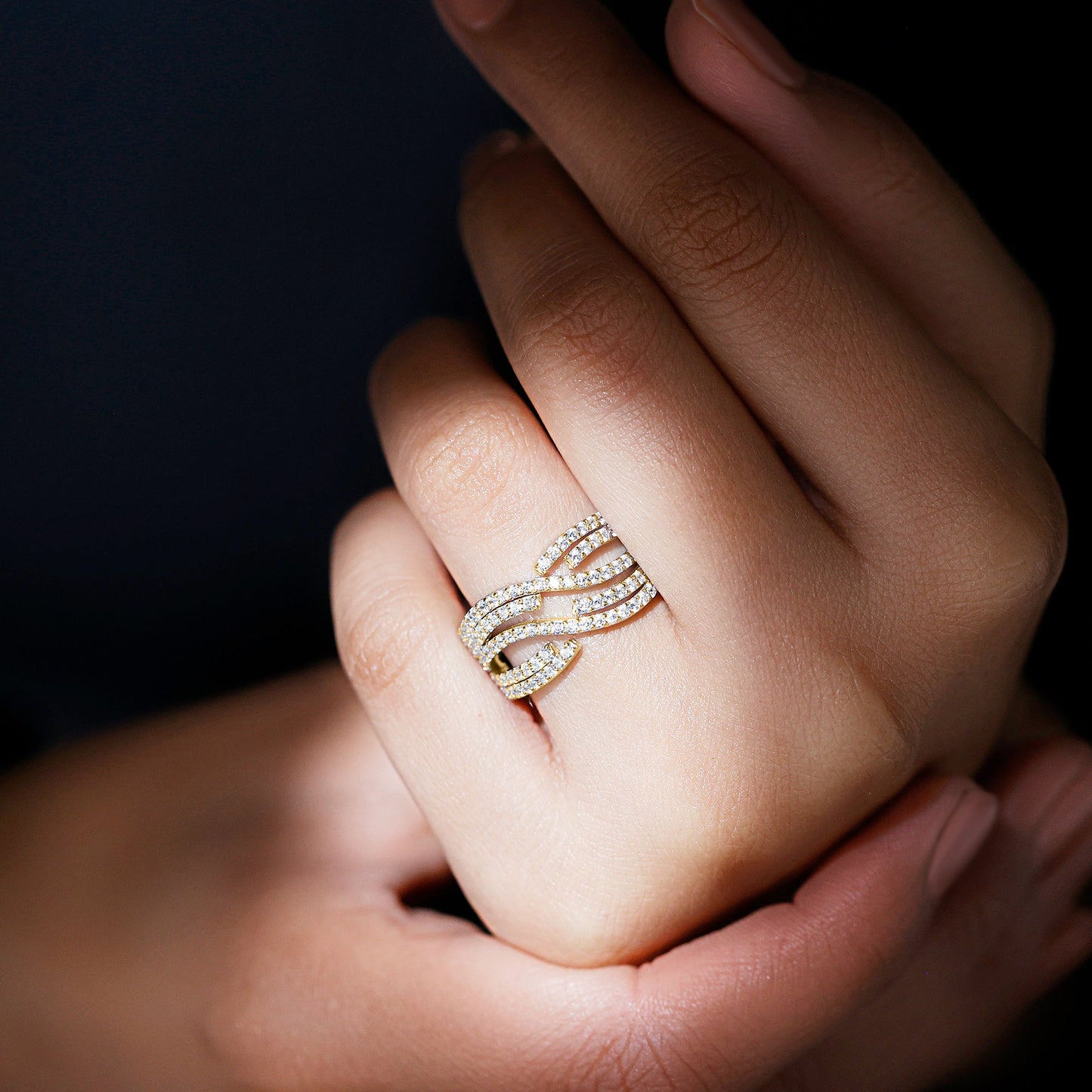 Certified Lab Grown Diamond Wide Wedding Band