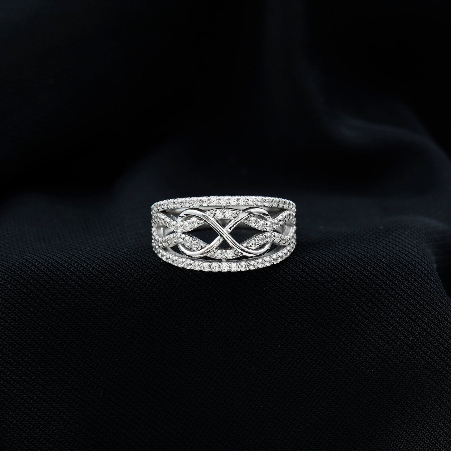 Certified Lab Grown Diamond Infinity Wedding Band Ring