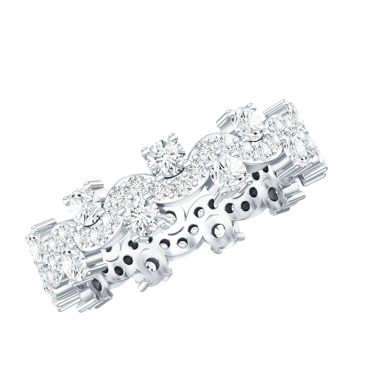 Certified Lab Grown Diamond Designer Wedding Eternity Ring