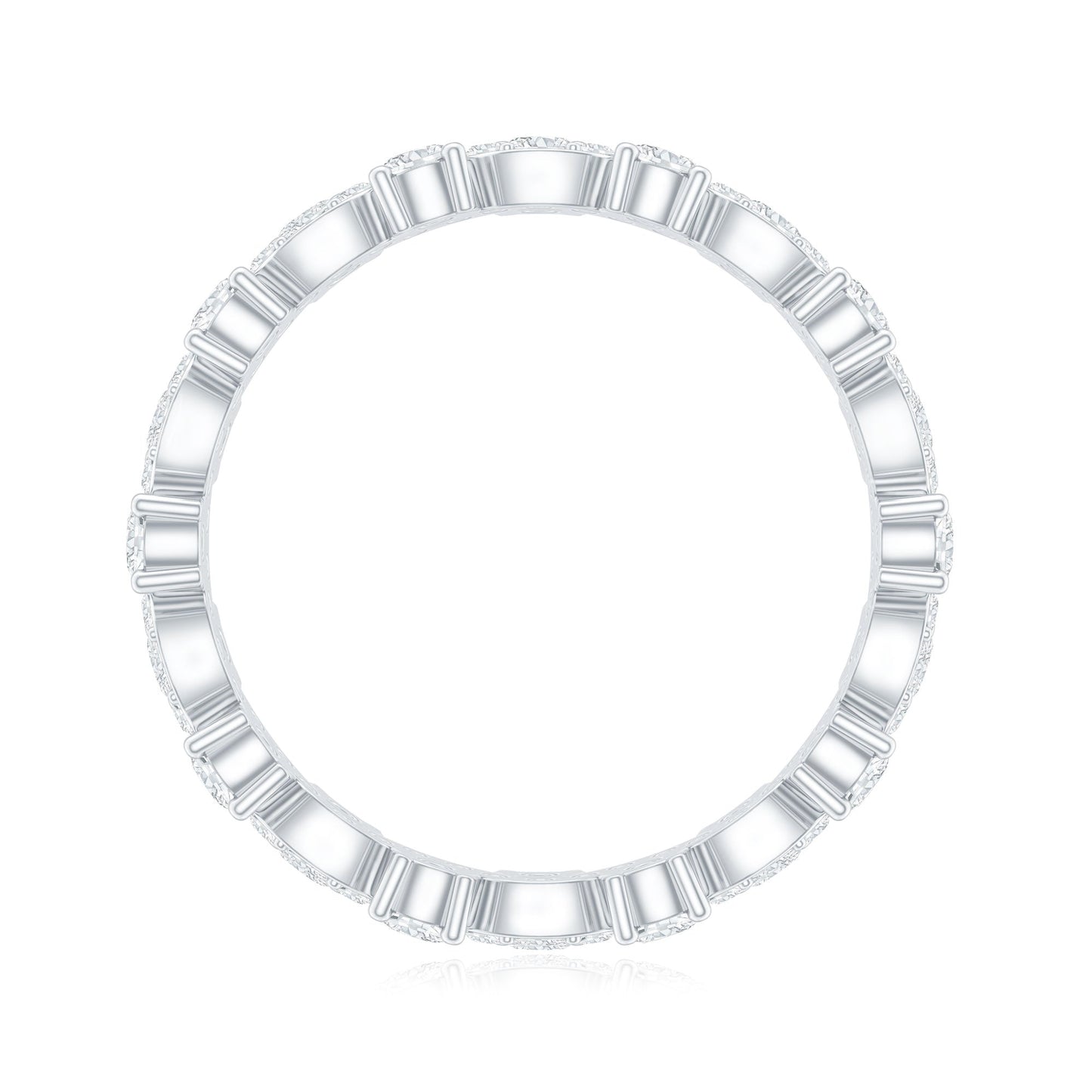 Certified Lab Grown Diamond Designer Wedding Eternity Ring