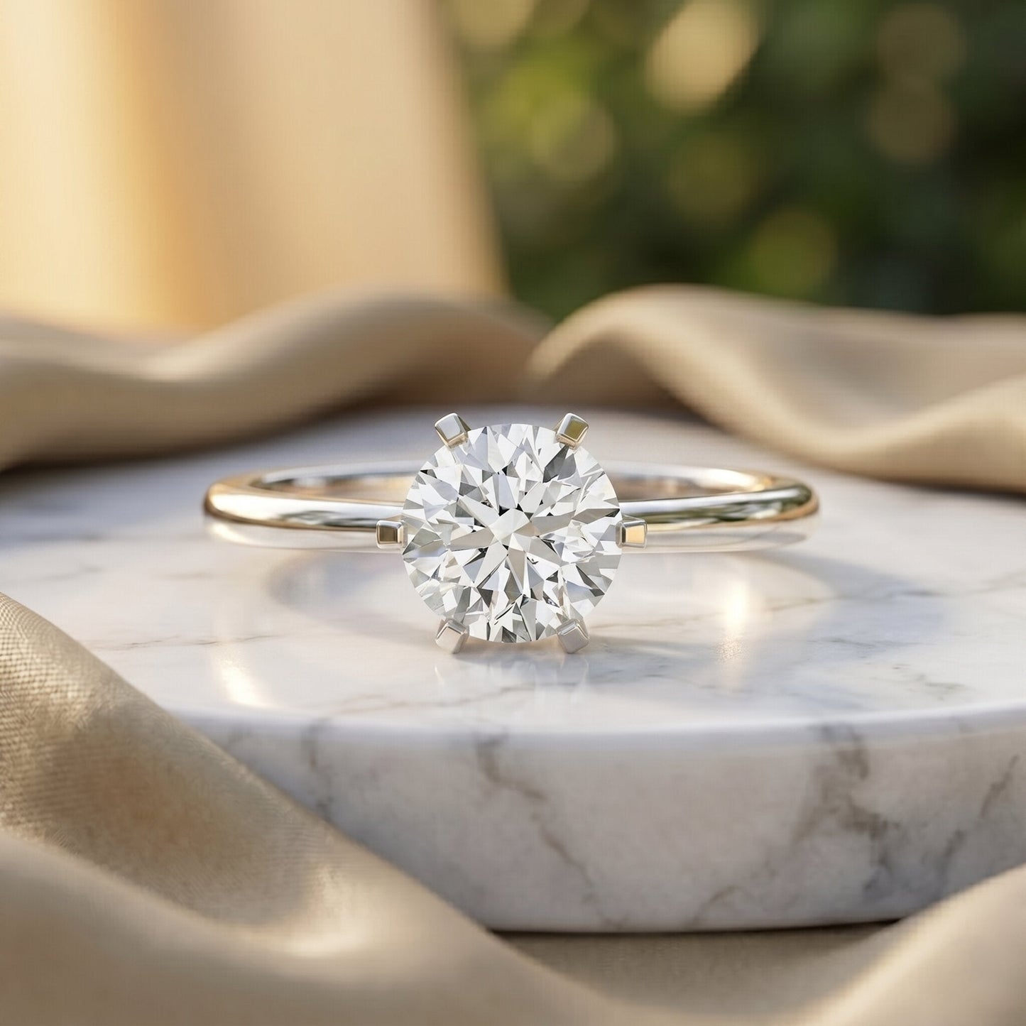 1 Carat Lab Grown Diamond Solitaire Engagement Ring with IGI Certificate