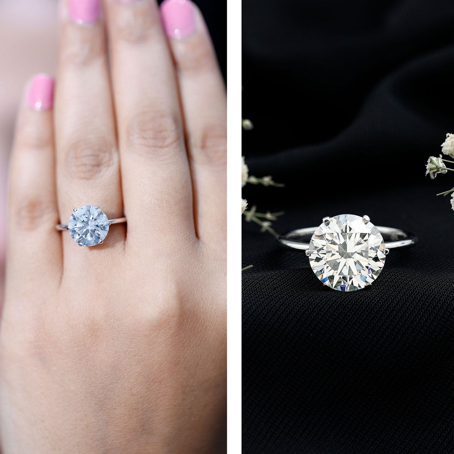 3 Carat IGI Certified Lab Grown Diamond Round Engagement Ring