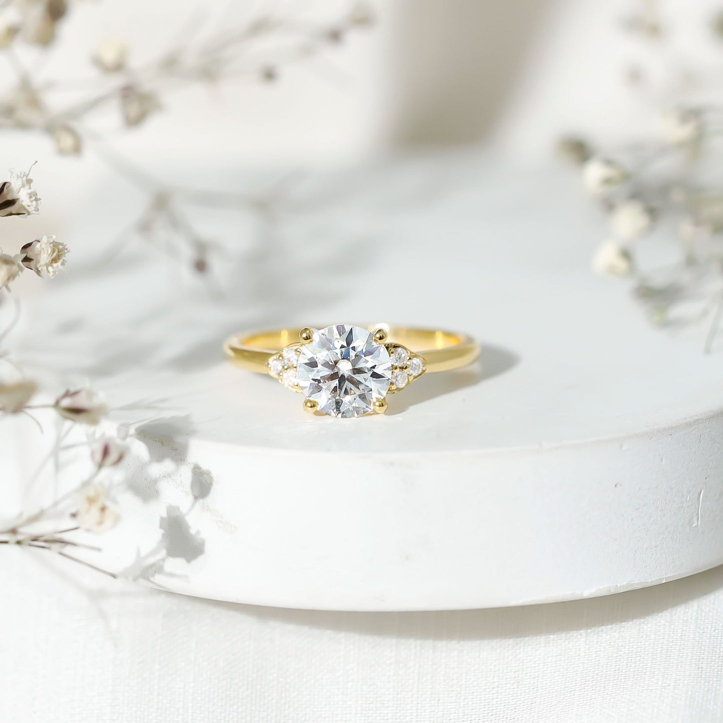 Prong Set Moissanite Classic Engagement Ring For Her