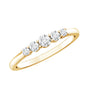 Round Cut Moissanite Five Stone Promise Ring