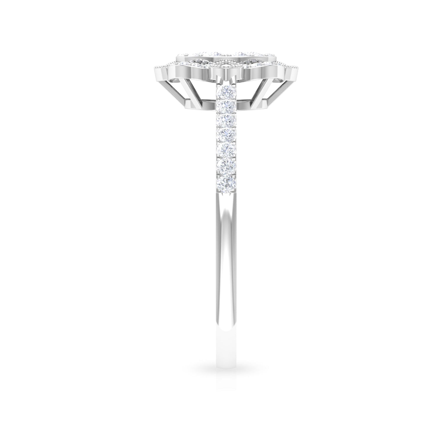 Illusion Set Diamond Vintage Looking Engagement Ring