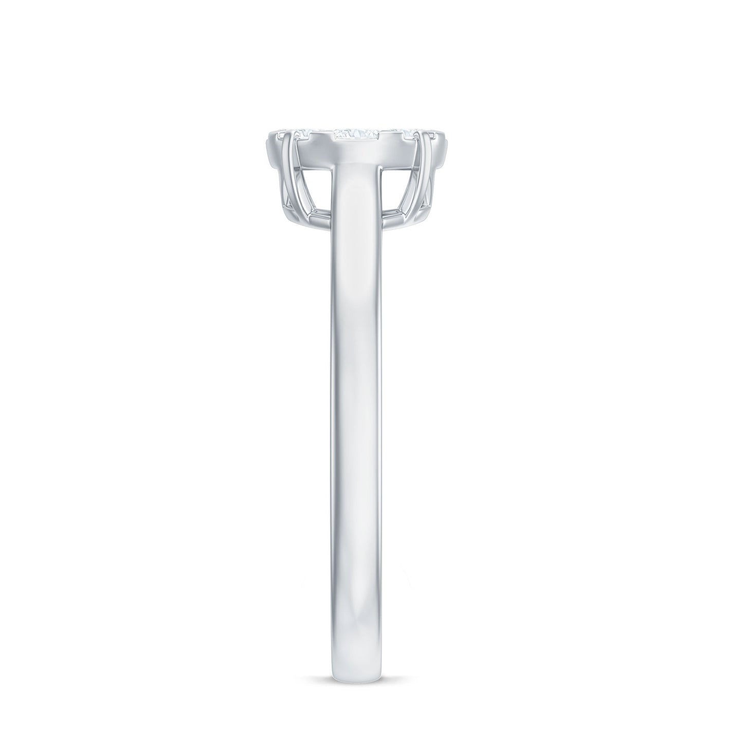 Natural Diamond Promise Ring in Illusion Set