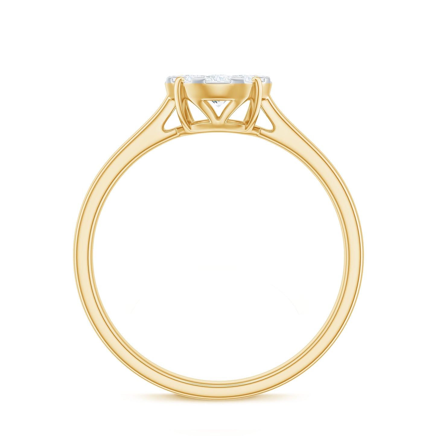 Natural Diamond Promise Ring in Illusion Set