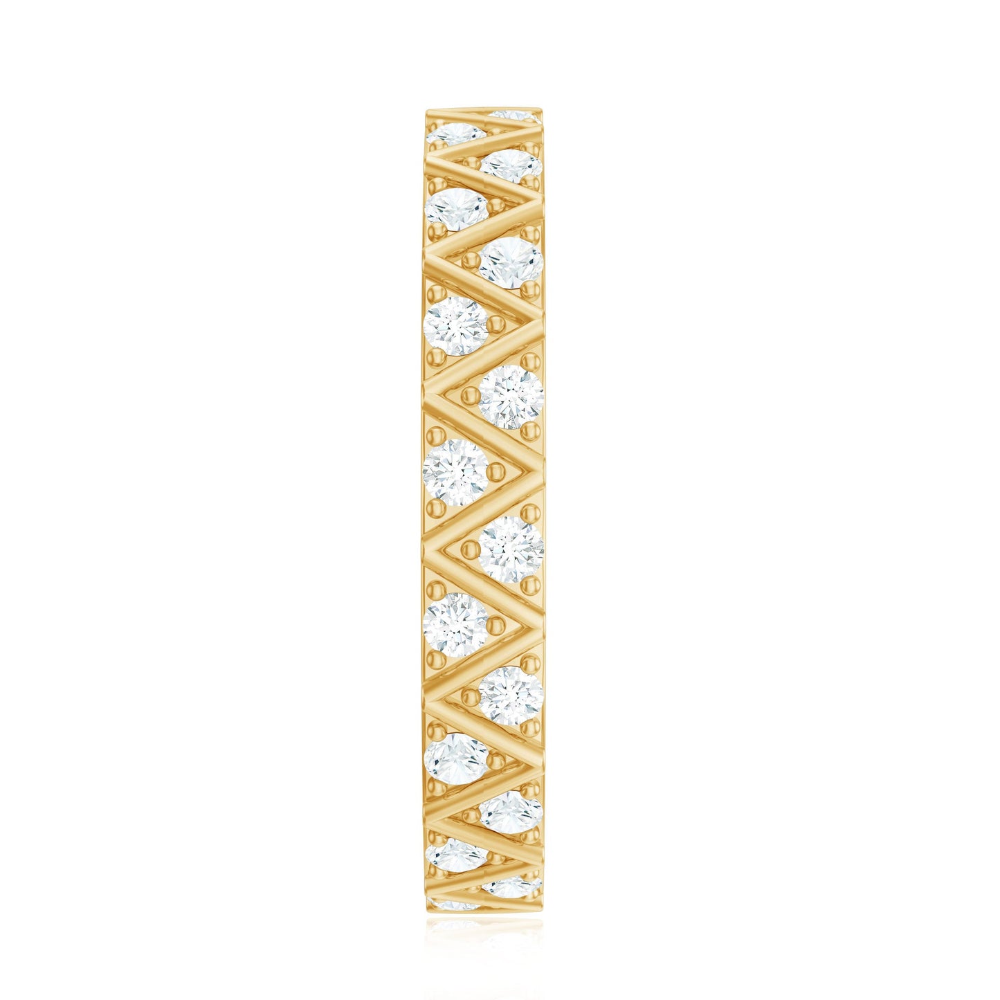Diamond Band Ring in Surface Prong Set