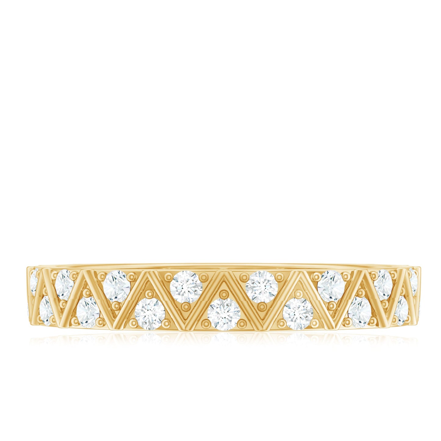 Diamond Band Ring in Surface Prong Set