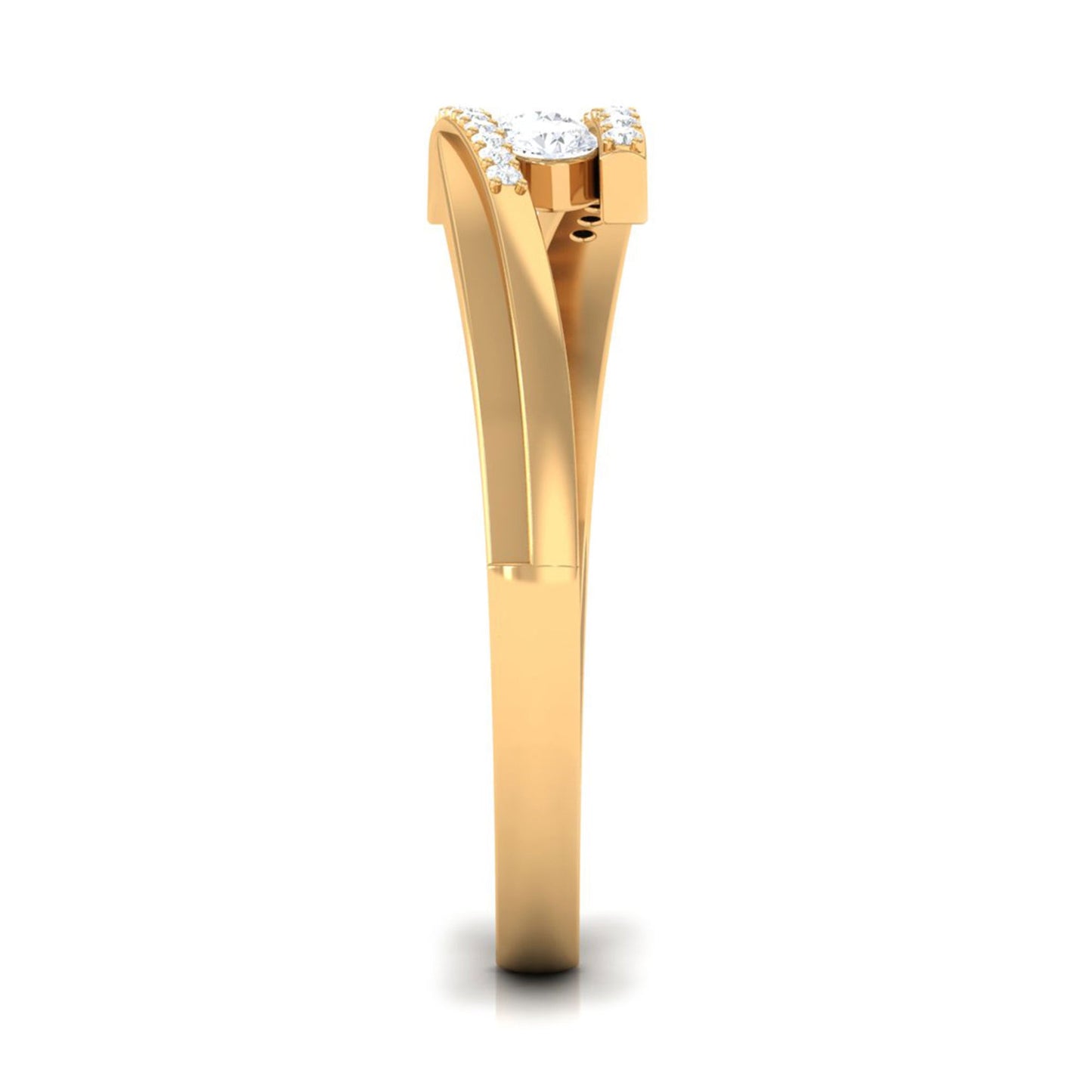 Round Diamond Three Stone Promise Ring