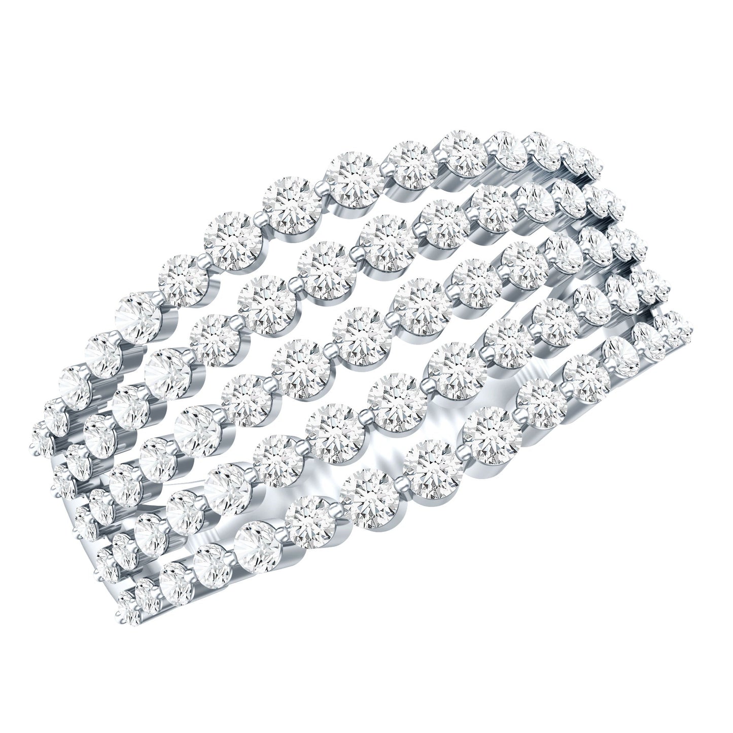 Lab Grown Diamond Statement Wedding Band for Women